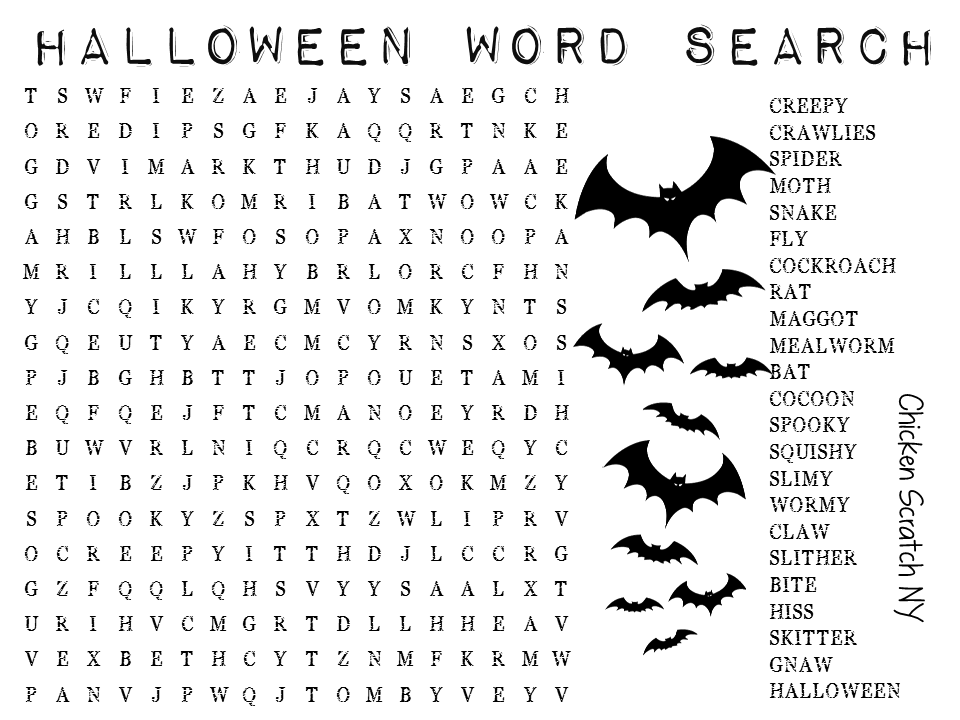 Printable Halloween Word Search