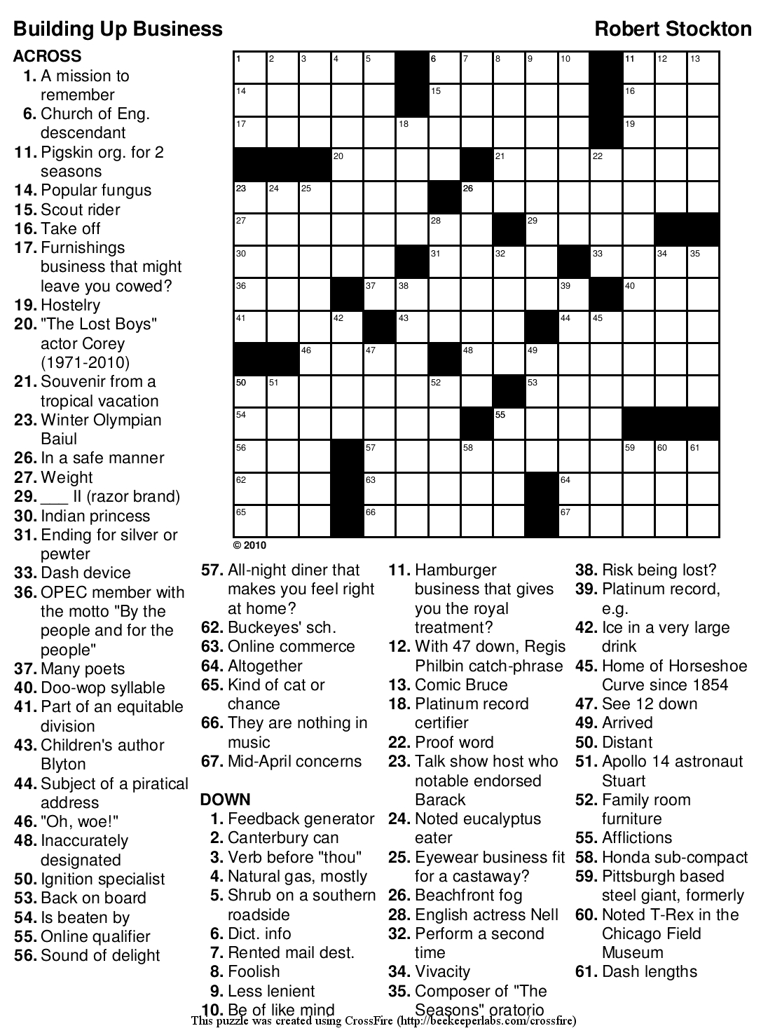 Printable January Crossword Puzzles Printable Crossword 