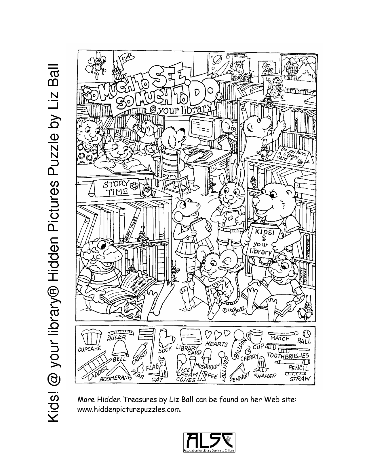 Printable Puzzles For Adults Kids Your Library Hidden 