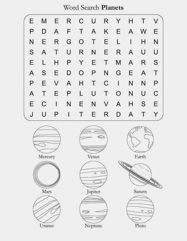 Printable Search Solar Planets Name Worksheet Planet For 