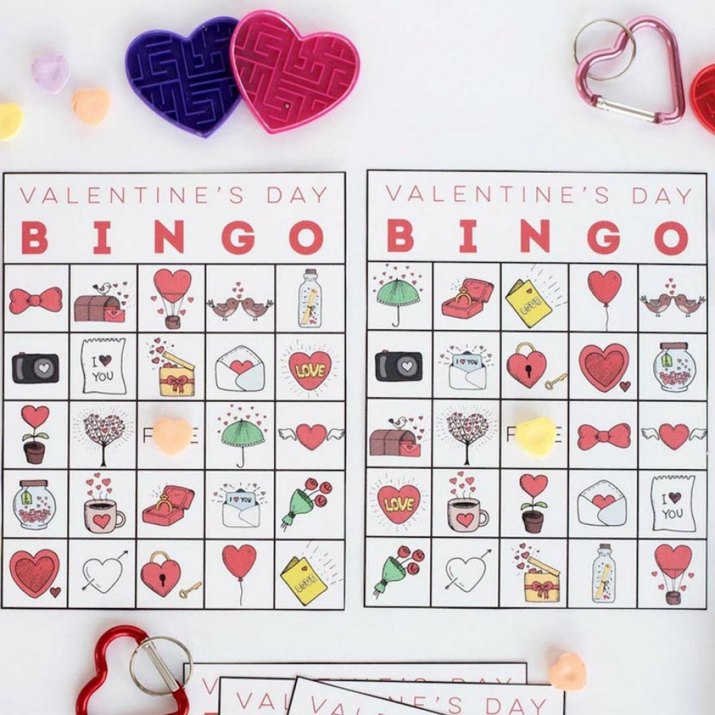 Printable Valentine Bingo Cards With Numbers Printable