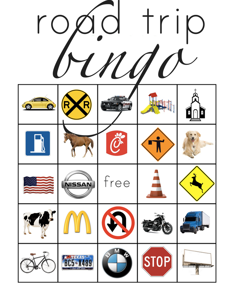 Road Trip Bingo Family Road Trip Printables Everyday 