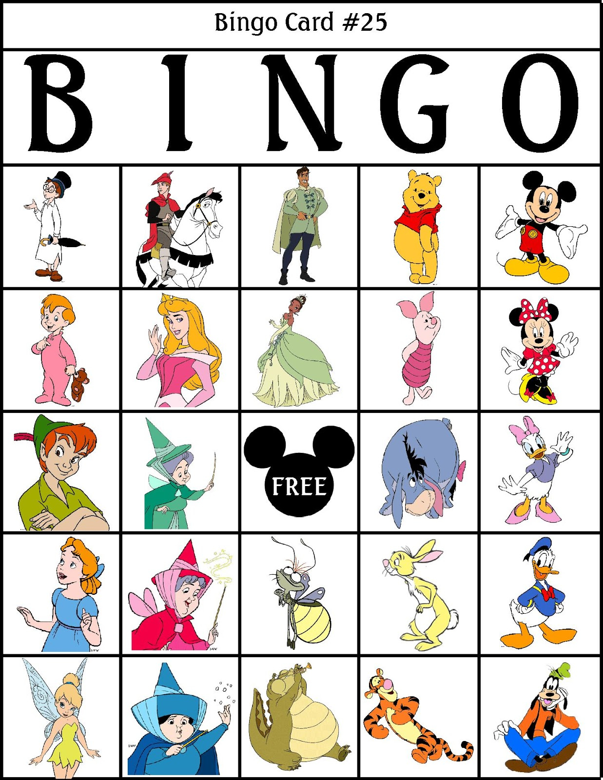 RobbyGurl s Creations Disney Bingo