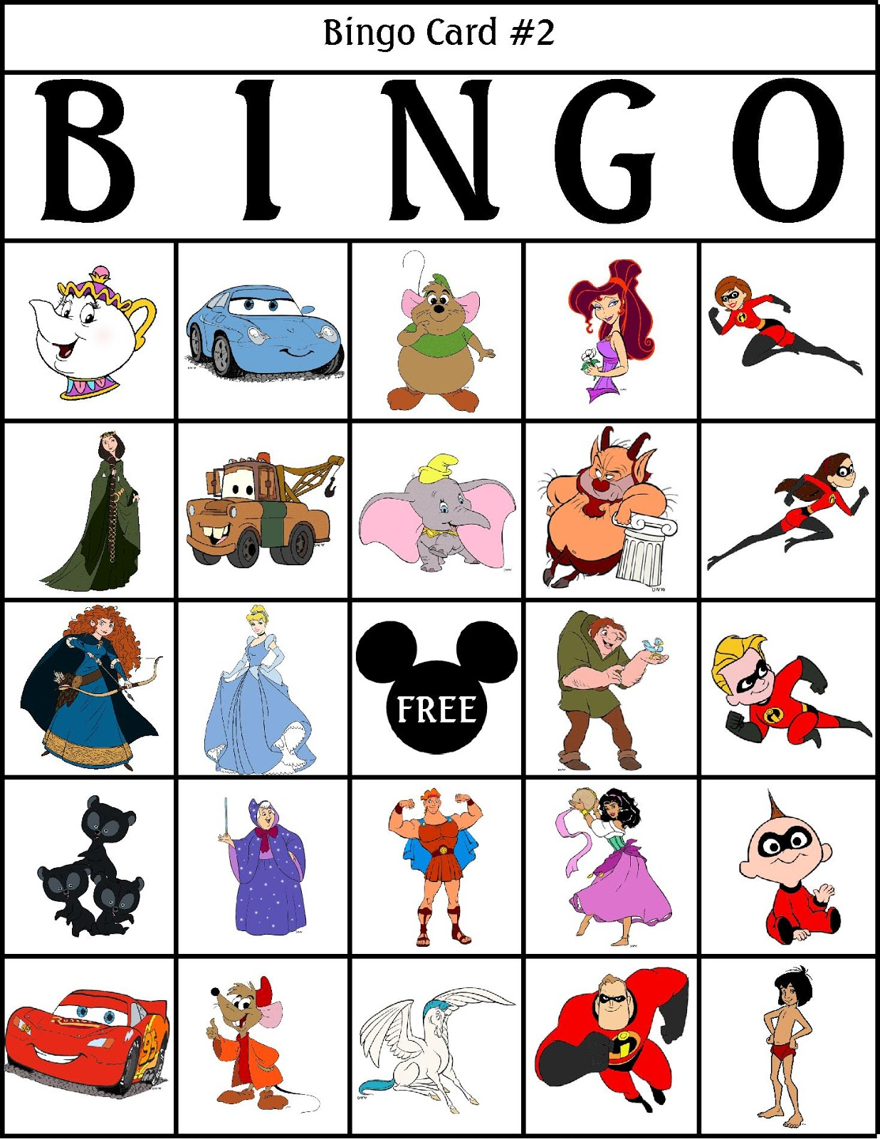 RobbyGurl s Creations Disney Bingo