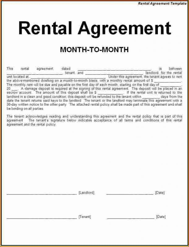 Simple One Page Lease Agreement Template Business