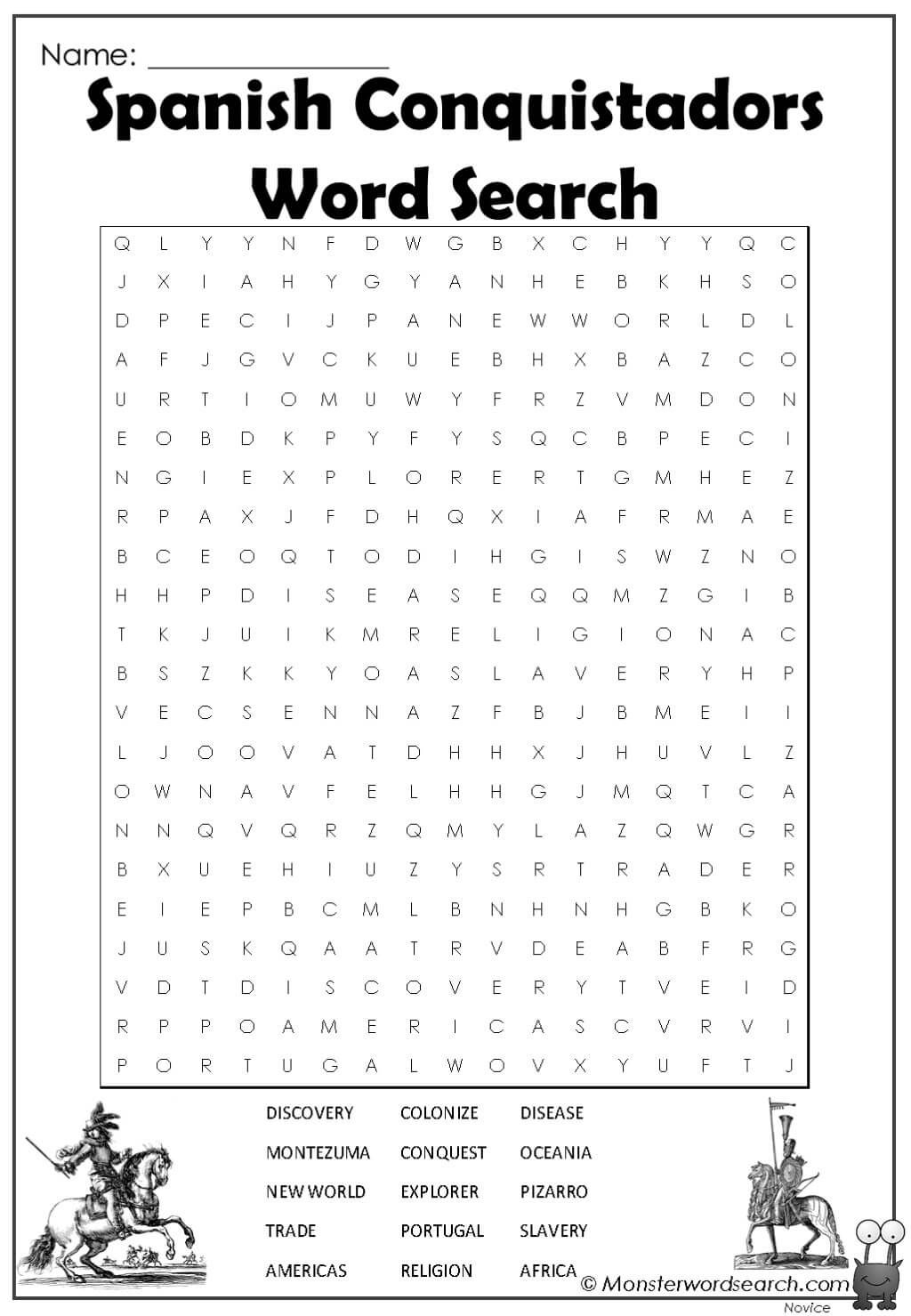 spanish word search printable pdf