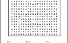 Spring Word Search Puzzle Free To Print PDF File