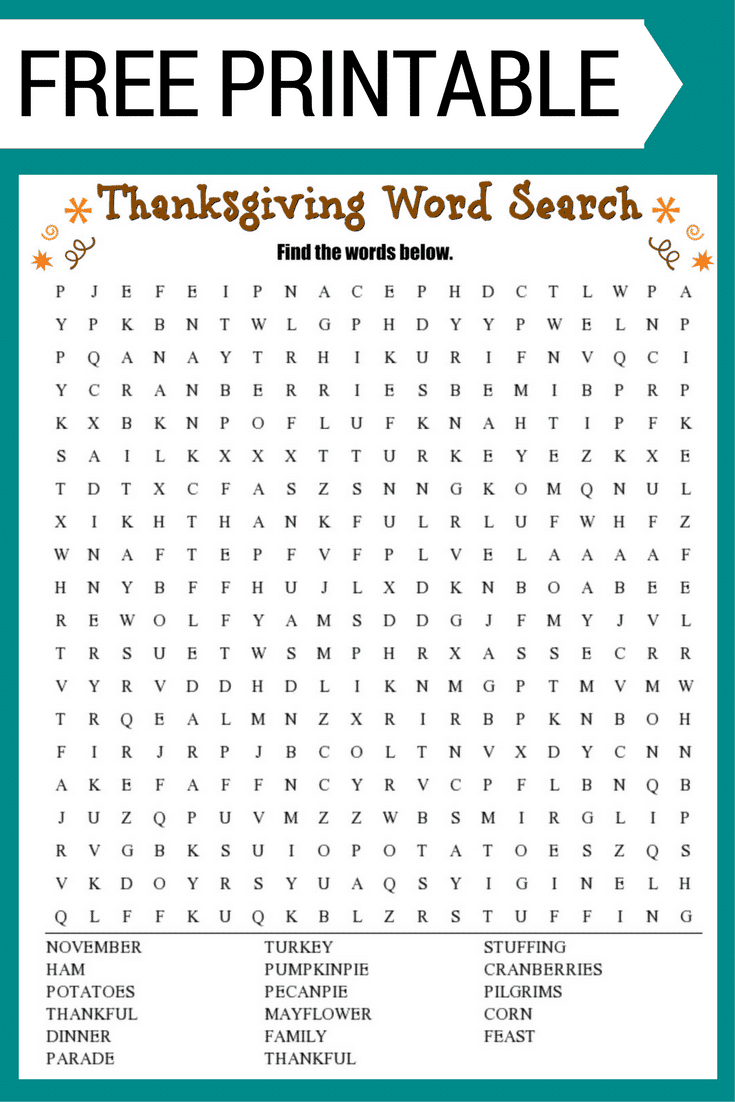 word search printable winter