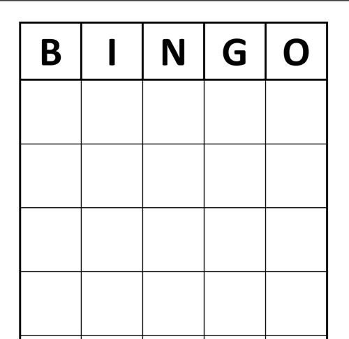 The Blank Custom Bingo Card Template Bingo Blog In 2020 