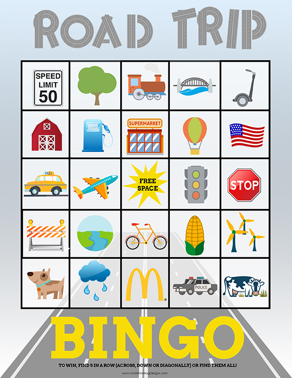 Travel Bingo Cards For Kids Perfect For Road Trips Free 