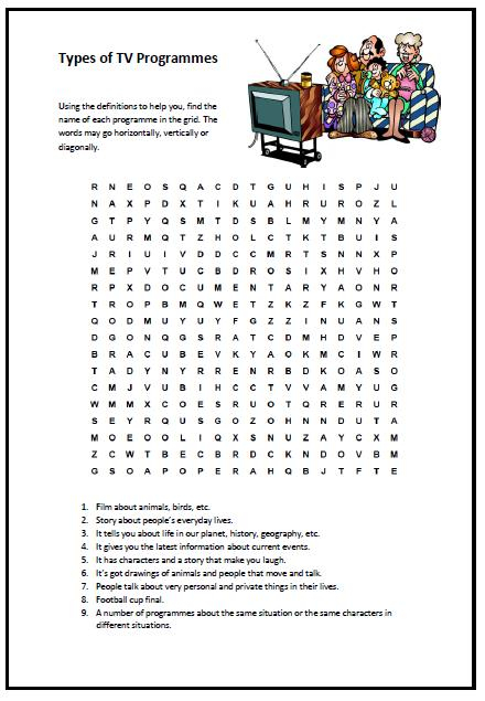 printable word searches tv shows