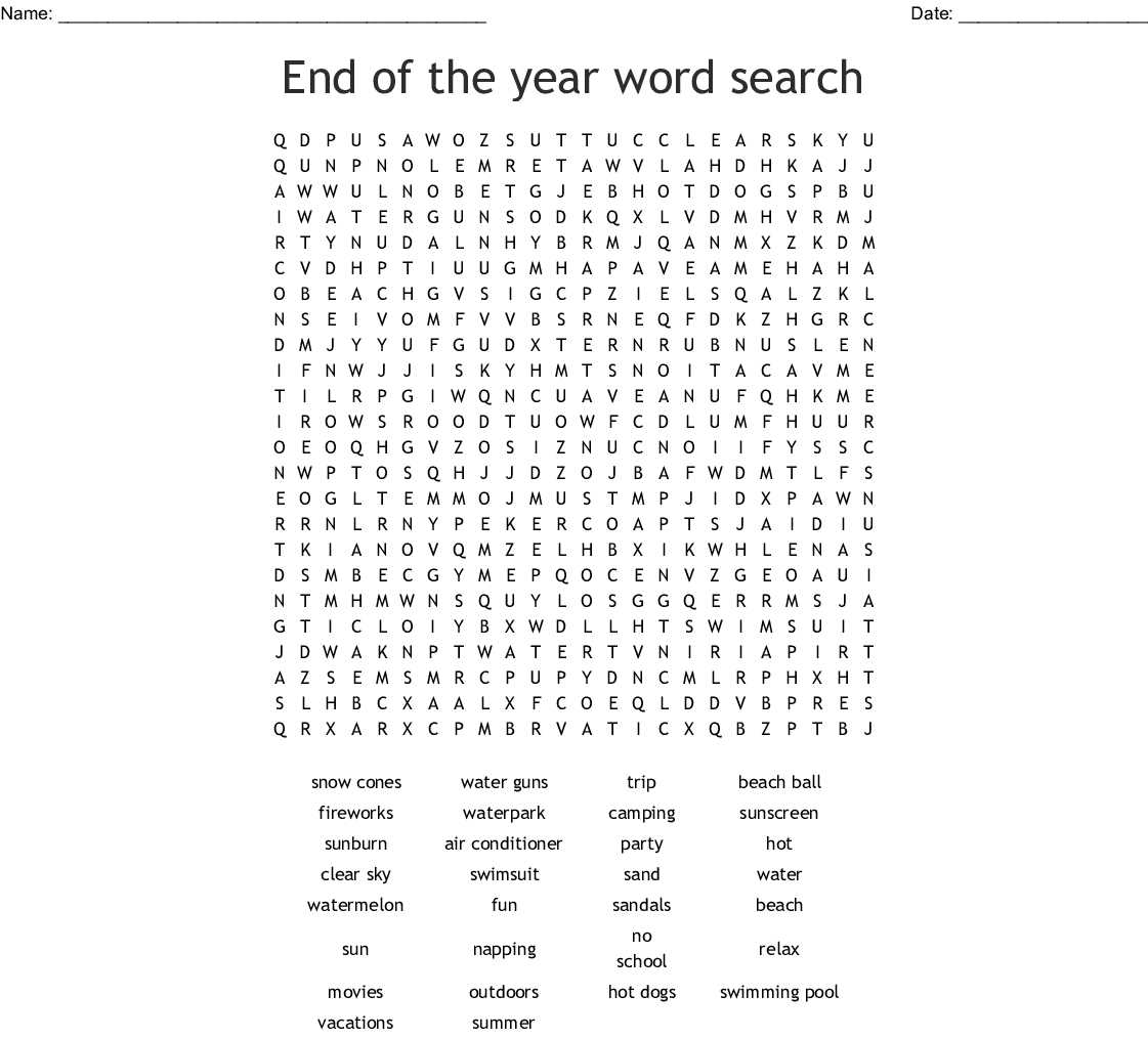 Winter Word Search Printable PDF Word Search Printable