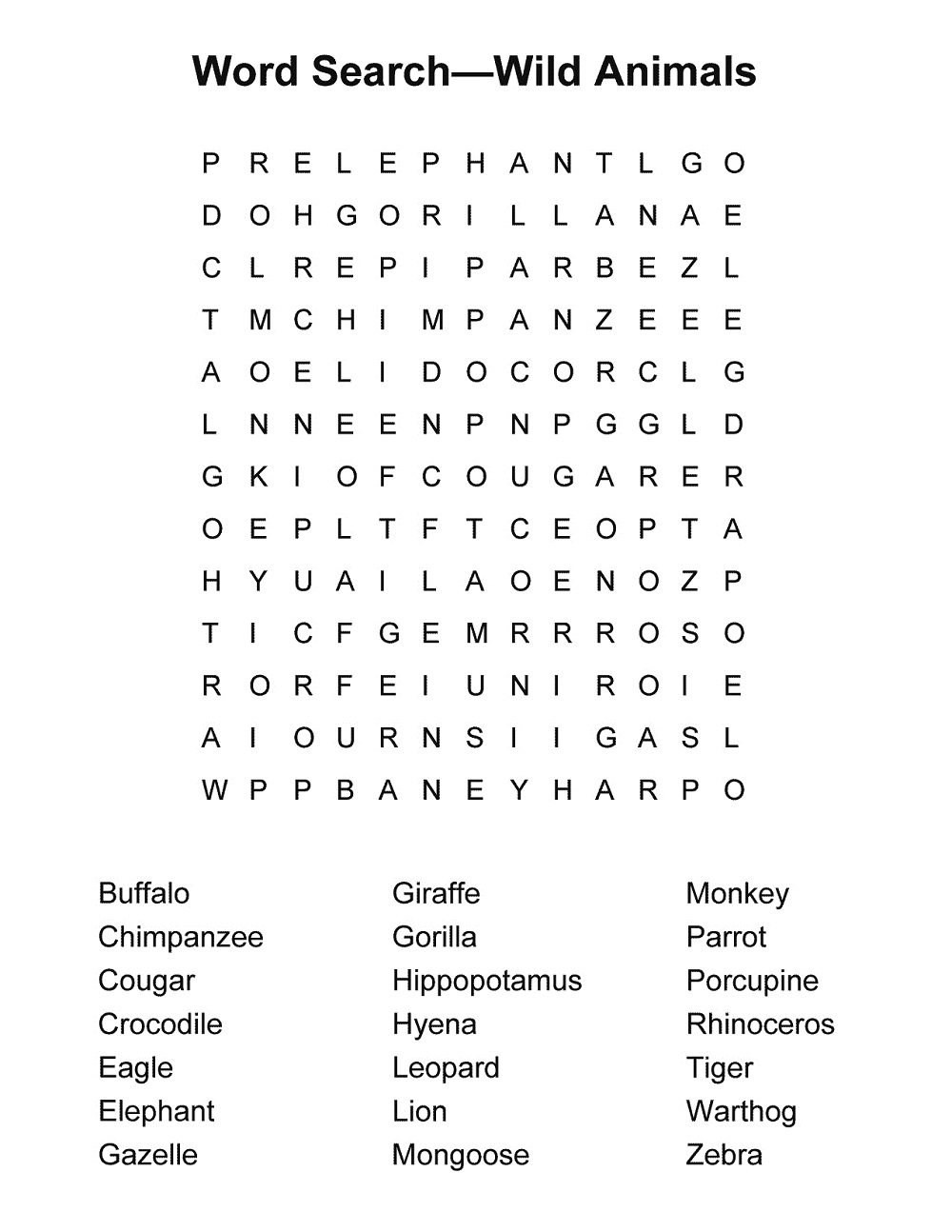9 Letter Word Search Puzzles