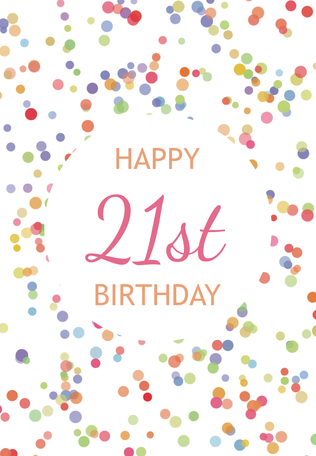 21st Birthday Cards Printable