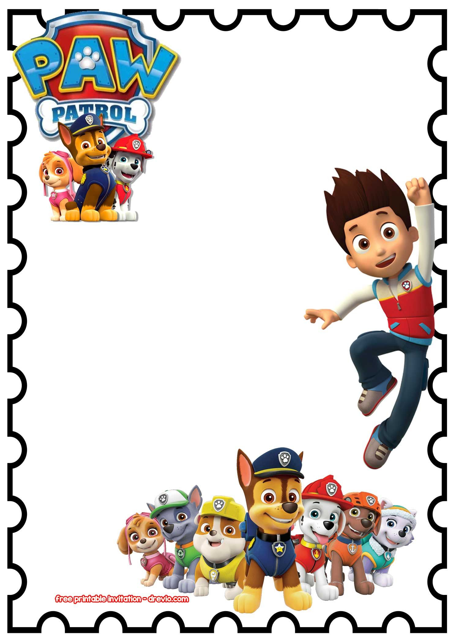 25 Best Paw Patrol Birthday Invitations Free In 2020 With 