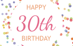 30th Birthday Confetti Free Birthday Card Greetings Island