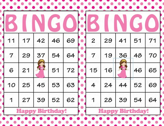 60 Birthday Printable Bingo Cards Instant By 