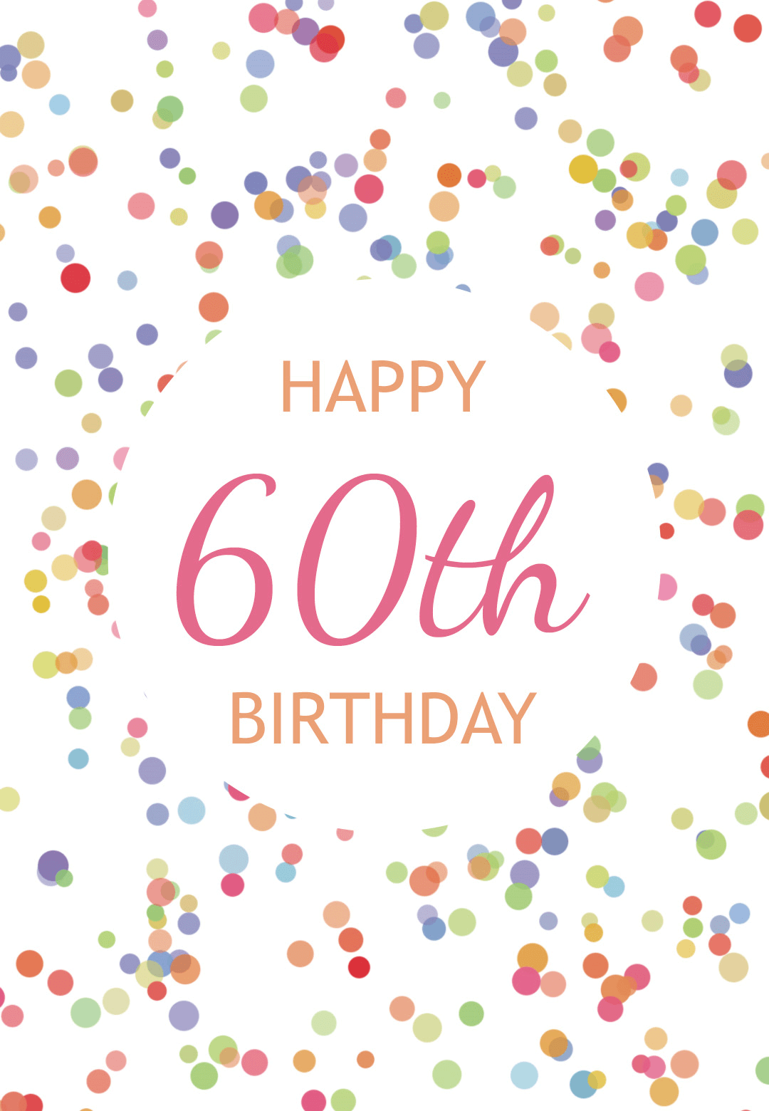 60th Birthday Confetti Free Birthday Card Greetings Island