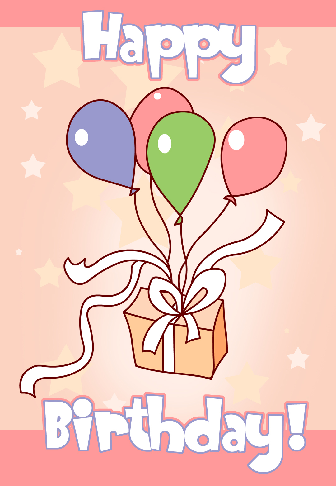 Balloons And Cake Birthday Card Free Greetings Island