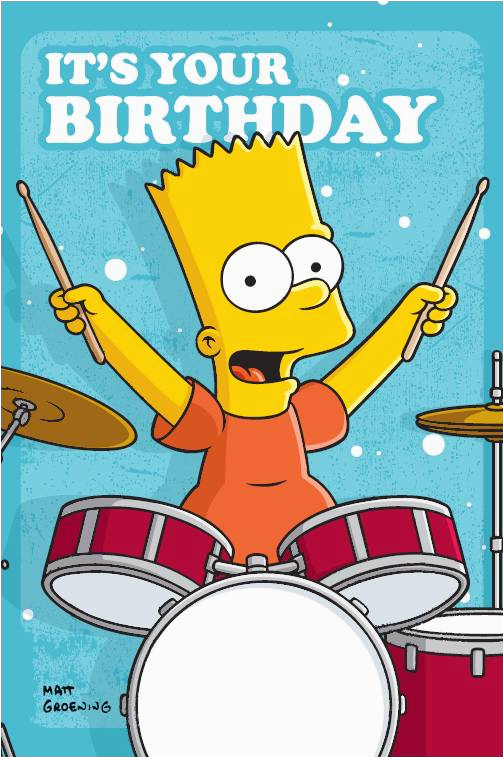 Bart Simpson Birthday Card BirthdayBuzz