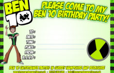 Ben 10 Printable Party Invitation Childrens Entertainer