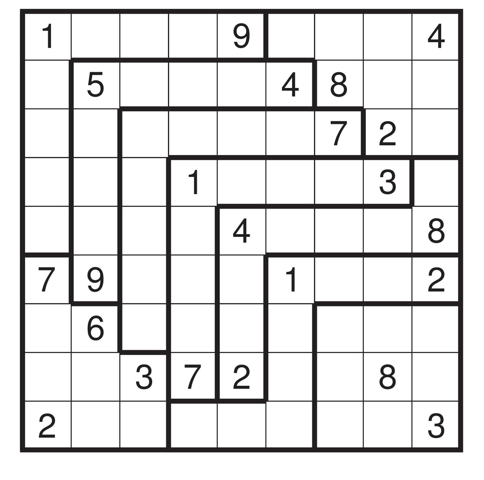 Irregular Sudoku Printable FreePrintableTM com FreePrintableTM com