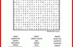 Bible Wordsearch Puzzle Saul Becomes King BiblePuzzles