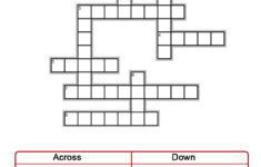 Birthday Colored Crossword Template