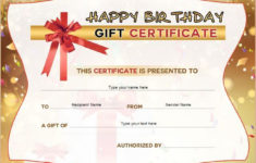 Birthday Gift Certificate For MS Word DOWNLOAD At Http