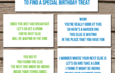 Birthday Scavenger Hunt with Free Printables