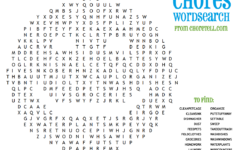 Chores Wordsearch Free Printable Downloads From ChoreTell