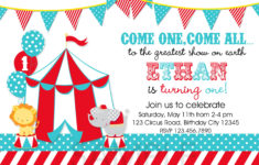 Circus Themed Birthday Party Invitations FREE PRINTABLE