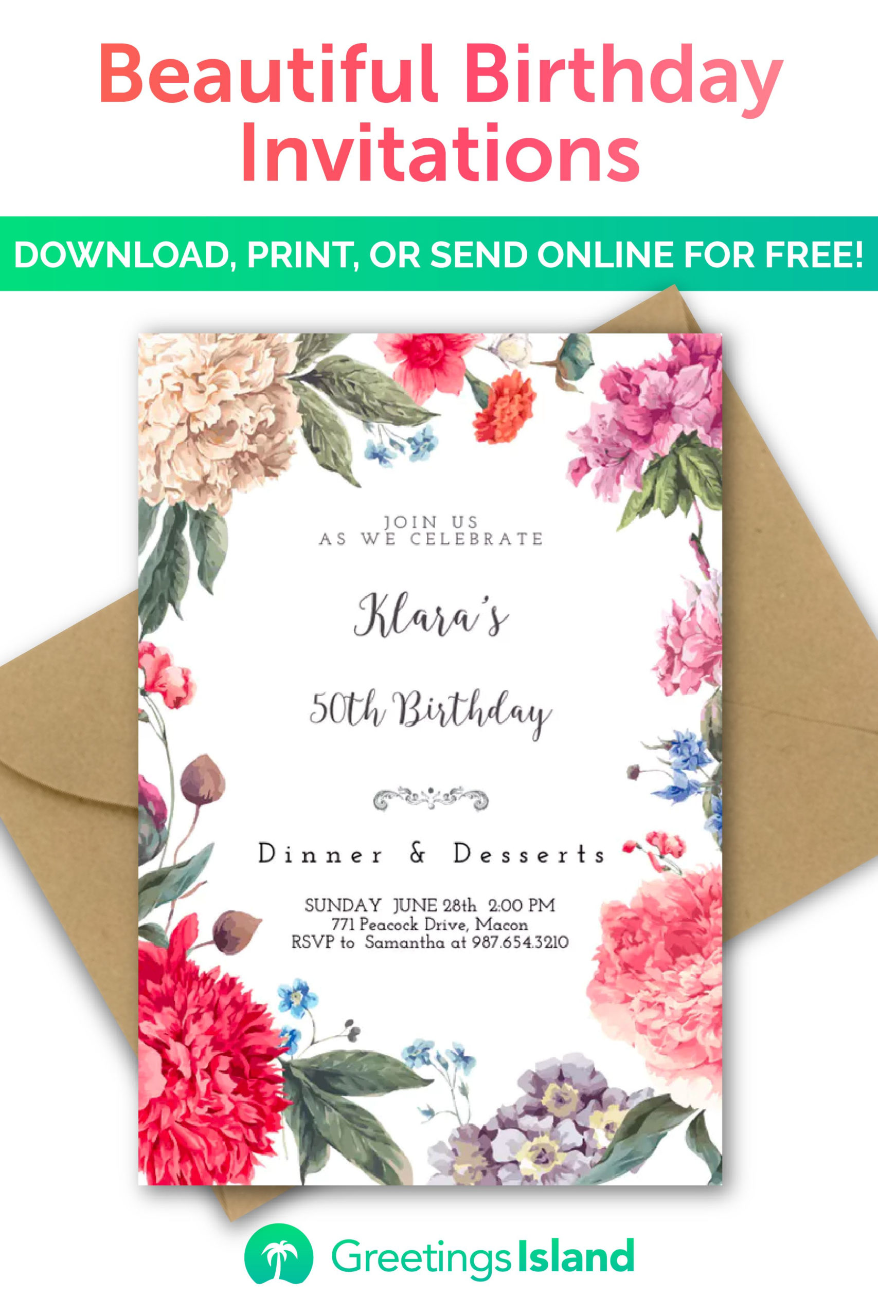 Create Your Own Birthday Invitations Online Free Printable 9150