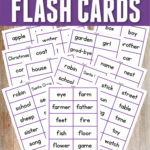Dolch Nouns Sight Word Flash Cards Free Printable