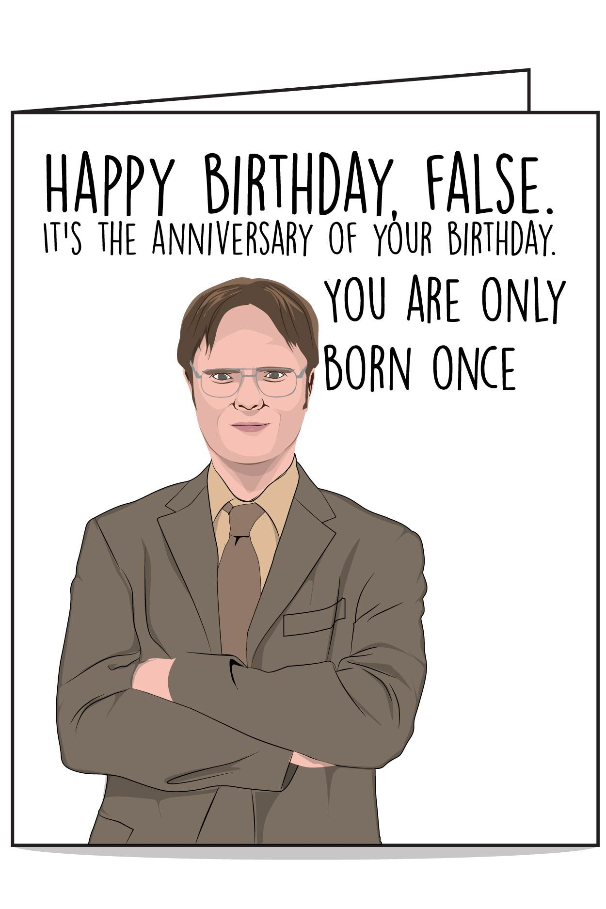 Dwight The Office Birthday Card Office Birthday Funny 