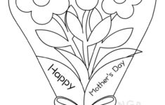 Flowers Bouquet Coloring Pages Mother s Day Coloring Page