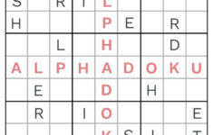 Free Alphadoku Puzzles Printable Sudoku Puzzles Medium