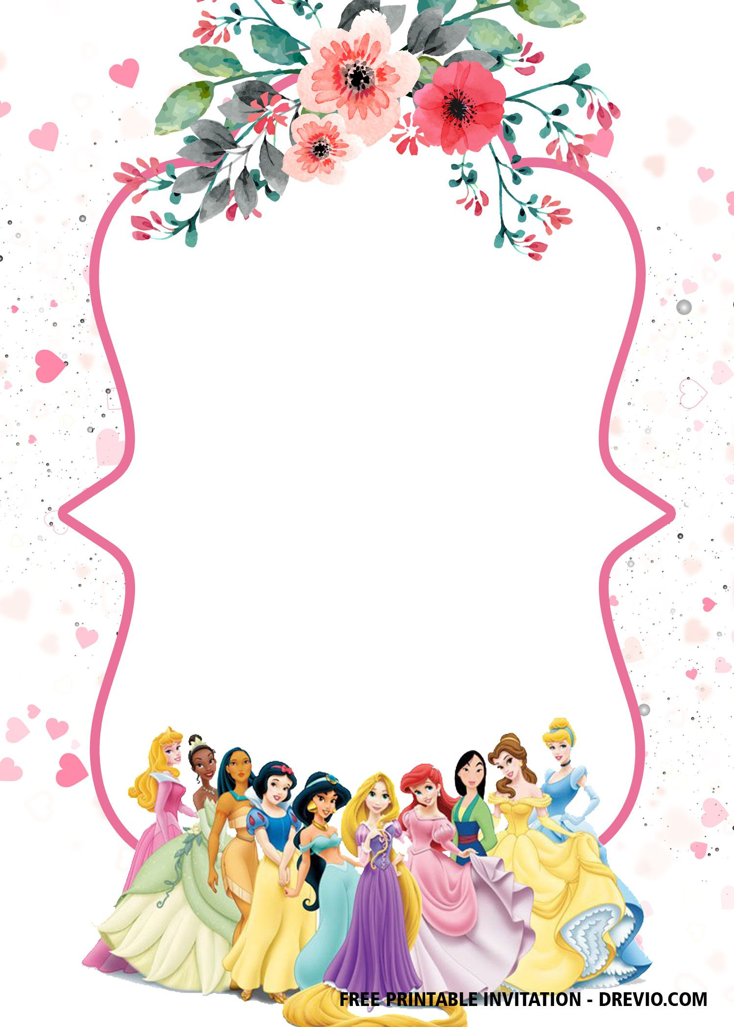 FREE Disney Princess Invitation Template For Your Little 