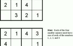 Free Kid Sudoku Puzzle Level 1 Page 1