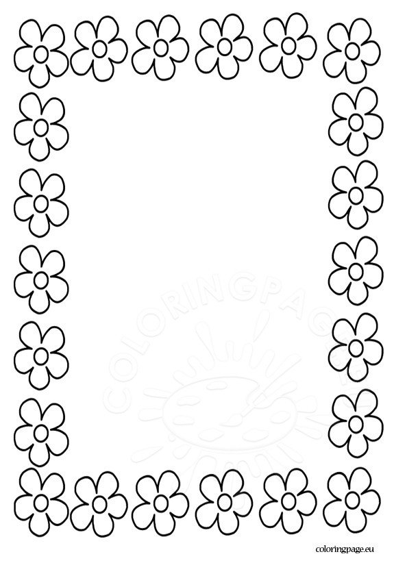 Free Mother s Day Border Coloring Page