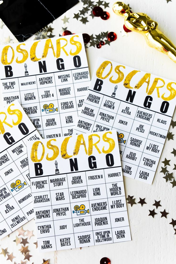 Free Printable 2020 Oscars Bingo Cards Play Party Plan