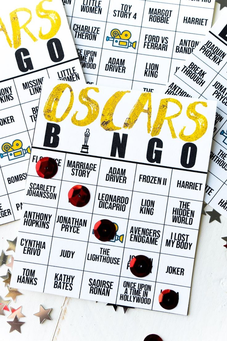 Free Printable 2020 Oscars Bingo Cards Play Party Plan 