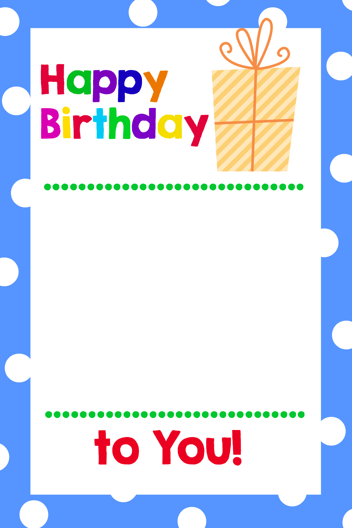 Printable Birthday Card Template FreePrintableTM com