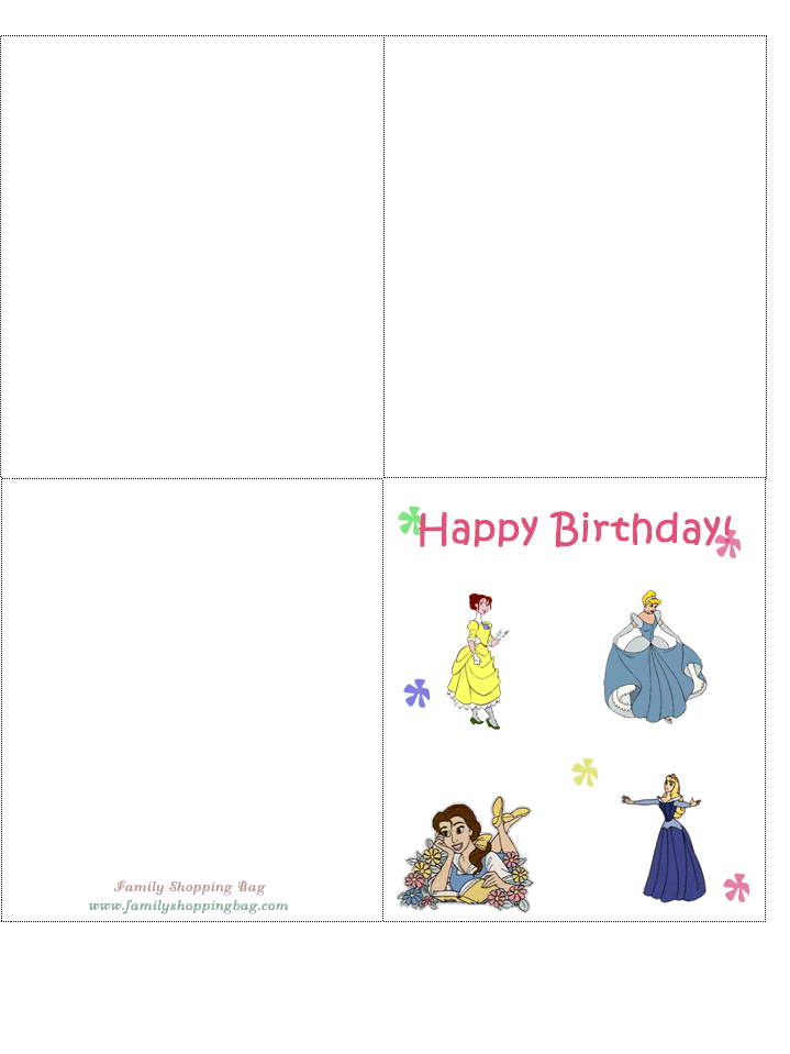 Free Printable Disney Birthday Cards
