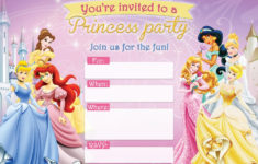 FREE Printable Disney Princess Birthday Invitations D Is