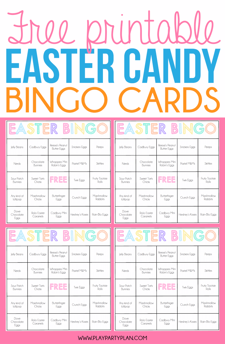 Free Printable Easter Bingo Cards For One Sweet Easter 