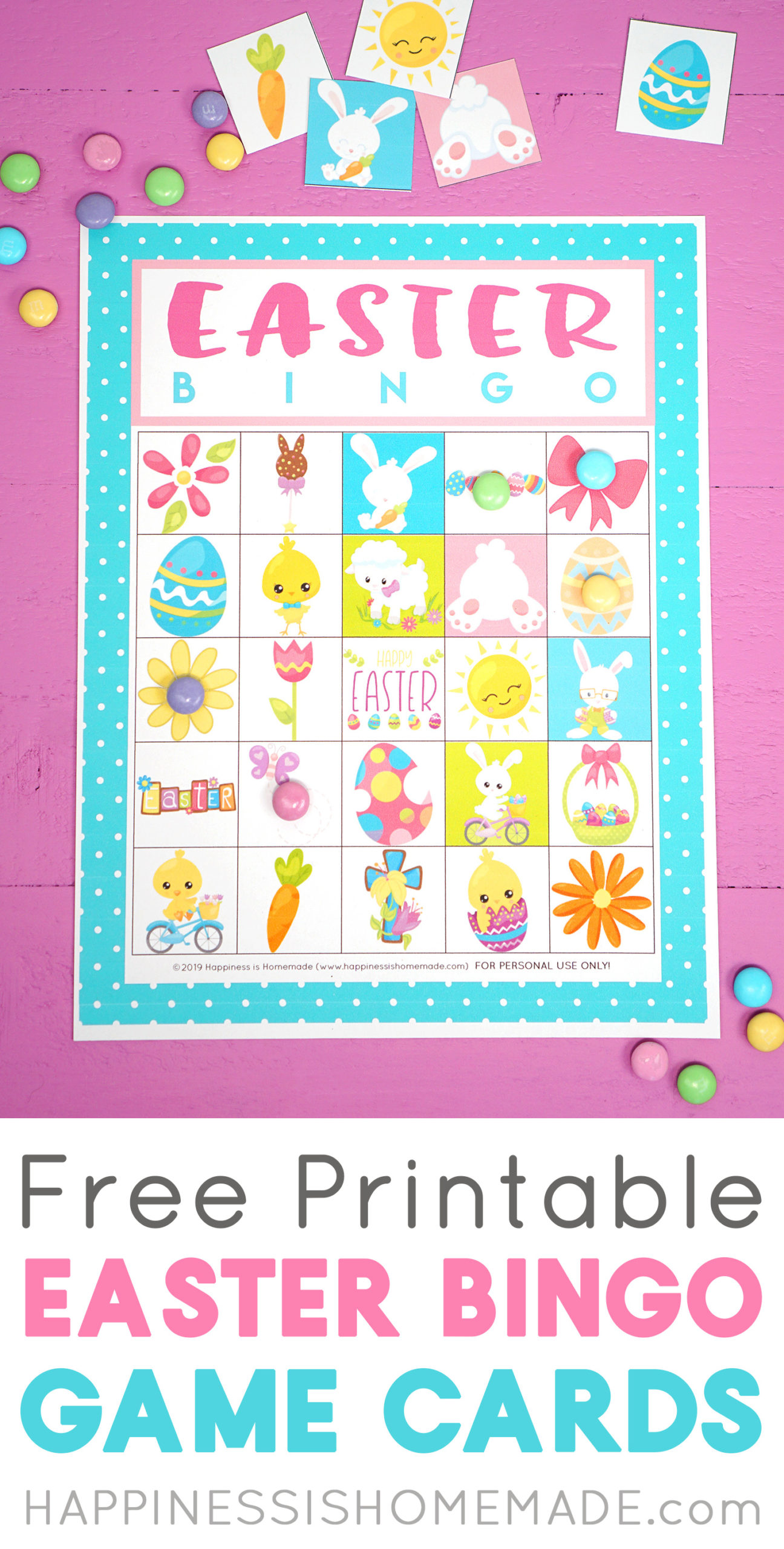 FREE Printable Easter Bingo Game Cards Happiness Is Homemade