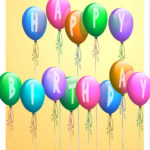 Free Printable Happy Birthday Baloons Greeting Card