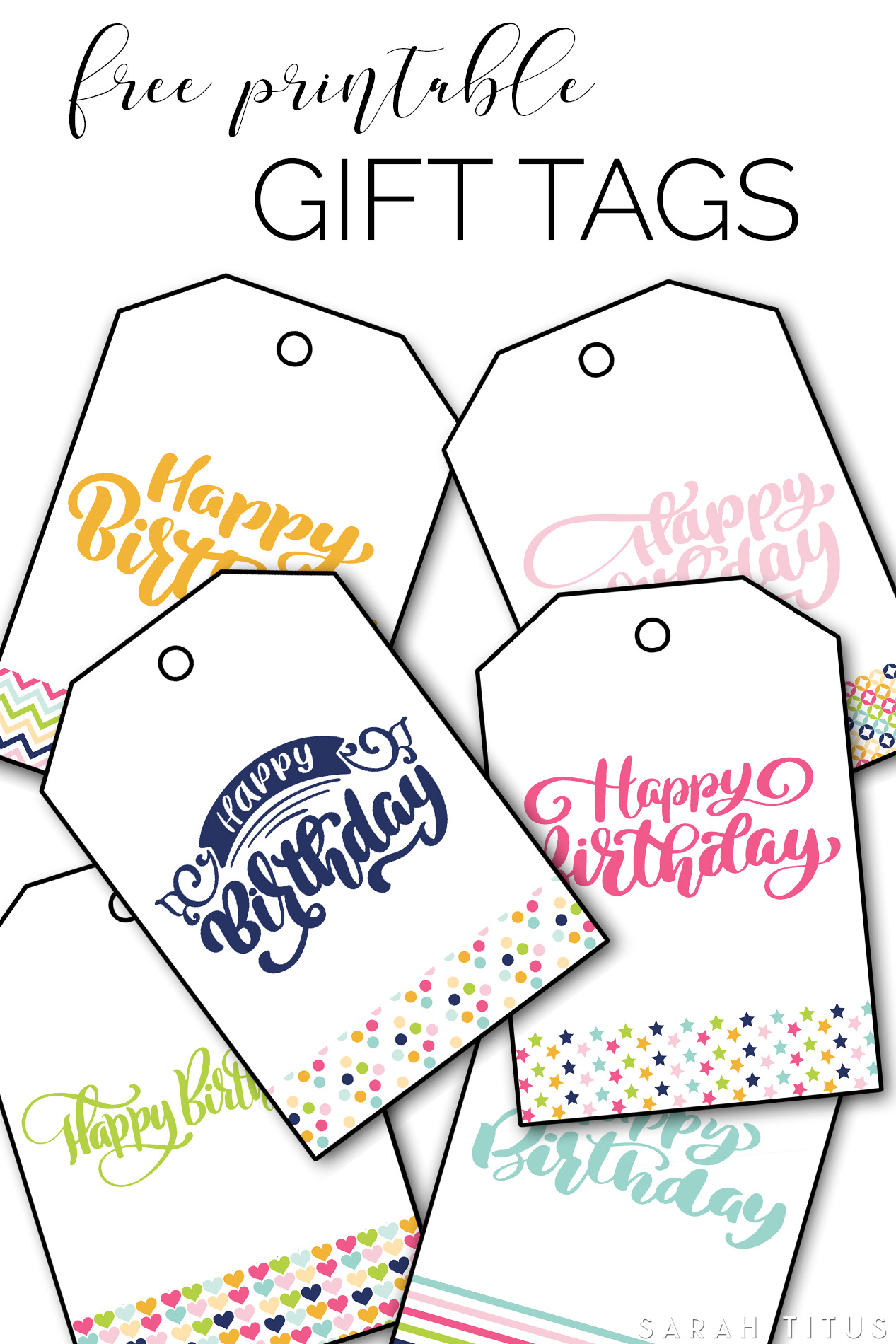 Free Printable Happy Birthday Gift Tags Sarah Titus