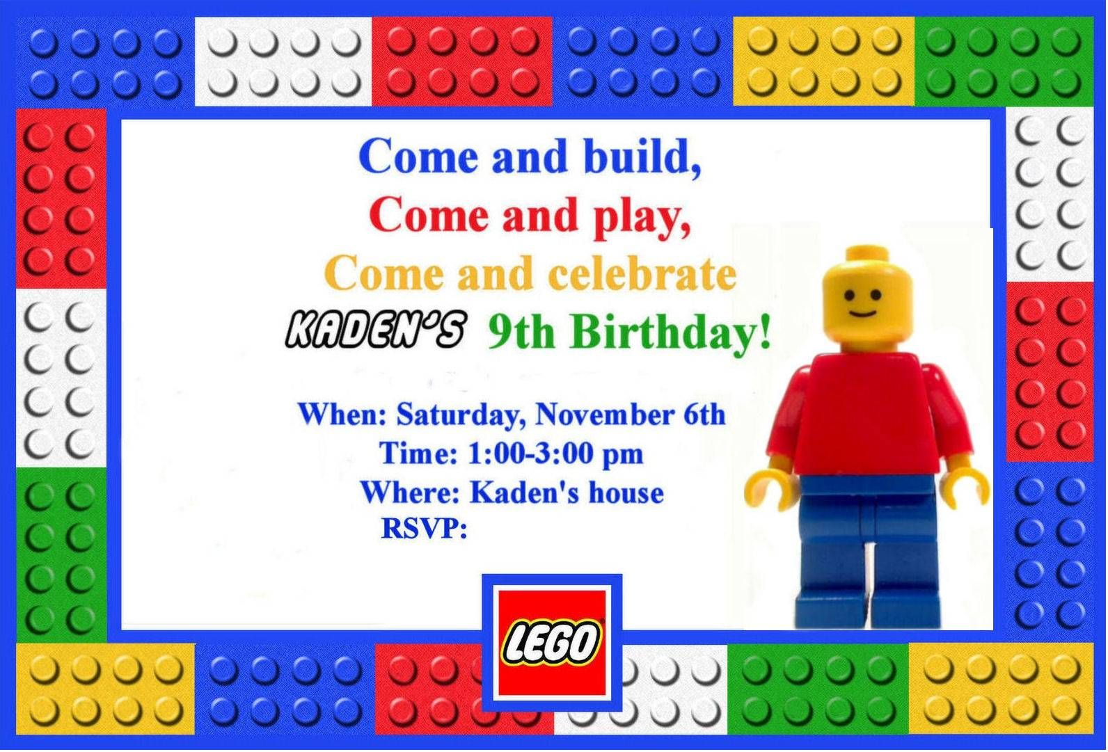 Free Printable Lego Birthday Invitations Boys InviteTown 